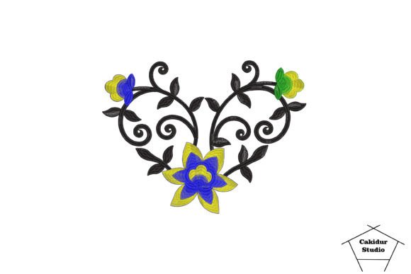 Reviewing Yellow Blue Flowers for Holiday Embroidery
